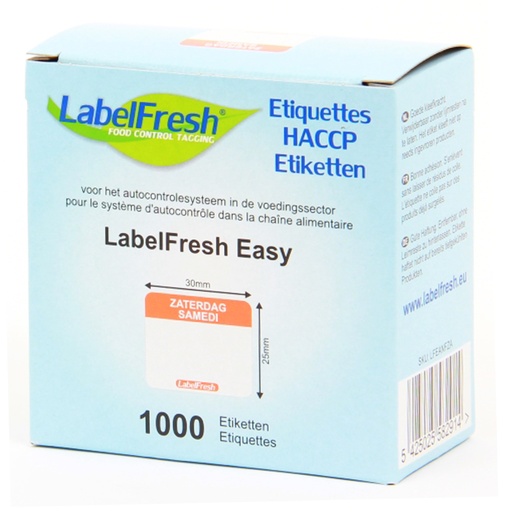 [5662] Etiketten Zaterdag Easy Labelfresh 1000st 