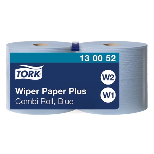 [3304] Poetsrollen 420 Blauw Tork 2laags 2stuks 130052