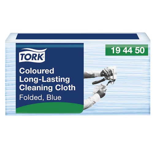 [3340] Prem.spec.cloth Colour Coded Blue 38c30cm Tork 8x40st 194450