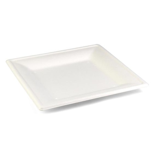 [15564] Suikerriet Bord Vierkant 20cm Sier 40st