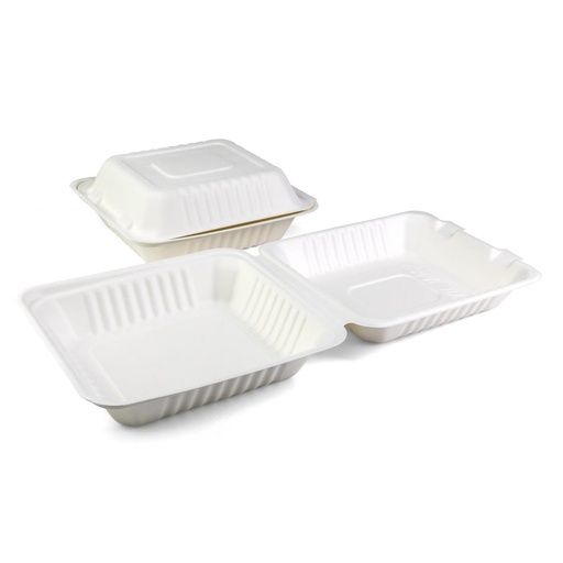 [15561] Menubox 1-vaks Suikerriet 203x203x80mm Sier 40st