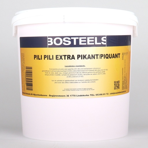 [16258] Pili Pili Extra Pikant 9kg Bosteels 