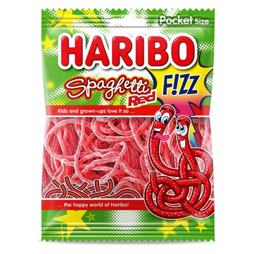 [8313] Spaghetti Red Fizz 28x70gr Haribo