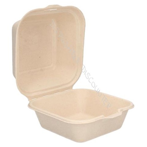 [12470] Hamburgerbox Nr6 Suikerriet 50st 145x145x74mm