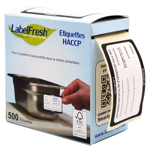[8360] Label Surgeles Easy Label Fresh 500 pcs