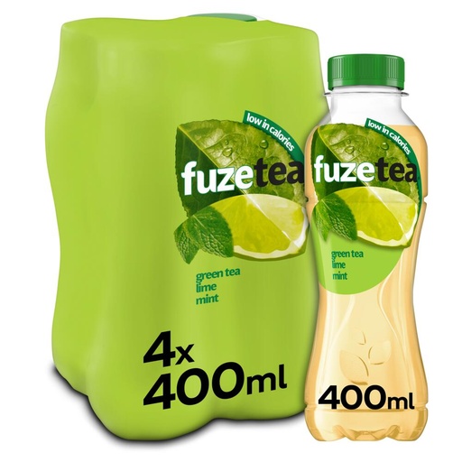 [7614] Fuze Tea Lime Mint Pet 24 x 40 cl