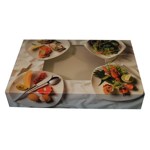 [12703] Cateringdoos 46.4 X 31.3 X 8 cm Quattro Bianco 10 st