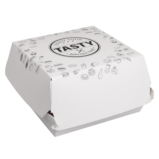 [15501] Tasty Hamburgerbox Karton 115x115x70mm 300st