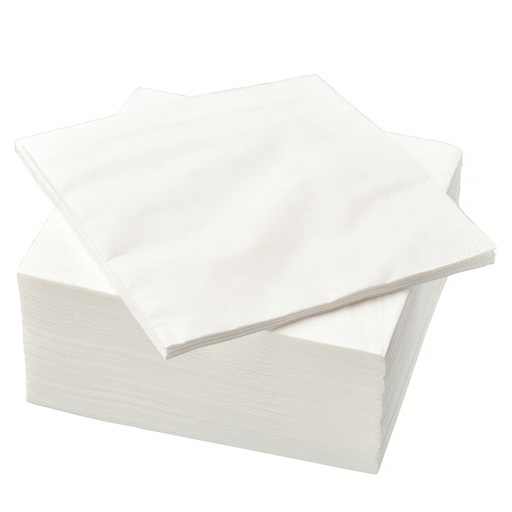 [5858] Serviet 40x40cm Wit 2-laags 100st