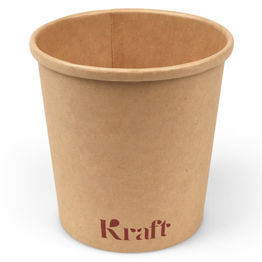 [15955] Soepbeker 470 Ml Karton Bruin Kraft 25 St