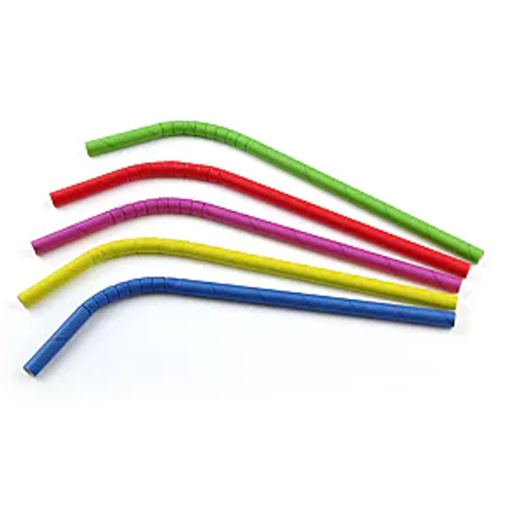 [14467] Drinkrietje Karton Fluo Buigzaam 240mm 250 St
