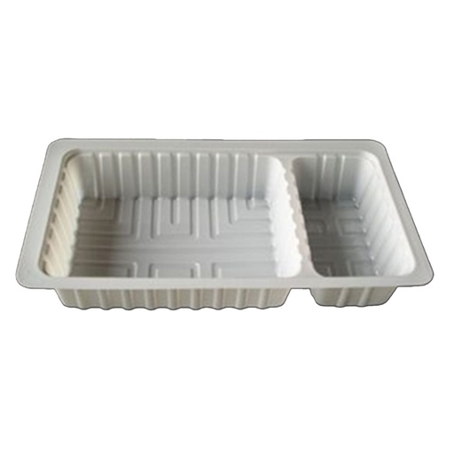 [208] Plastiek Schaaltje A24 2-vaks 500st (21x12,3x3,5cm)
