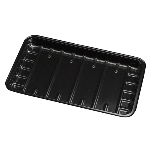 [207ZWART] Ravier en Plastique Noir P5 Noir 2 x 250 pcs 22,5 x 13,5 x 2 cm