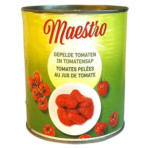 [555] Gepelde Tomaten 1kg Blik Maes(diadem)