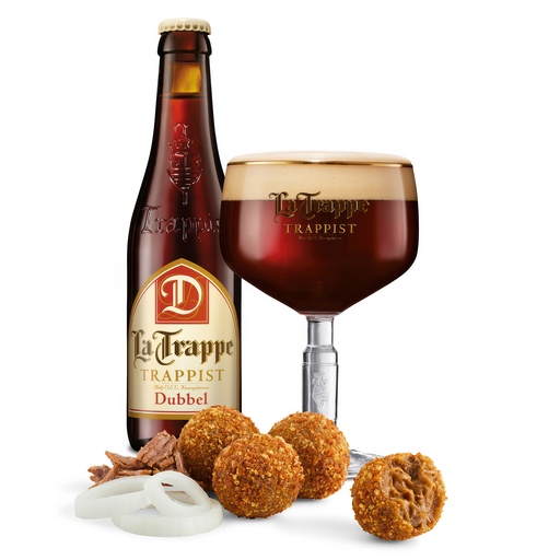 [16249] Bitterballen La Trappe Carbonnade Dubbel De Jong 64 x 30 gr