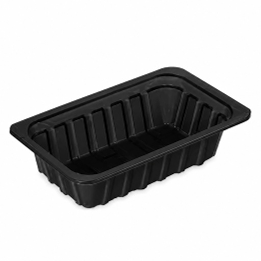 [1901ZW] Zwart Plastiek Schaaltje A1m 1000st (10,6x6,2x2,5cm)