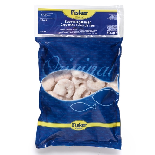 [896] Scampis Tijgergarnalen Gepelde 16/20 800gr M.f.