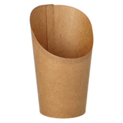 [15799] wrap/frietcup karton bruin 50 st 8x6x10cm