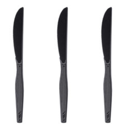 [PR/24019] Herbruikbare Plastic Messen - Reflex Zwart - 50 st