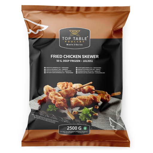[5178] 1013551 Brochette Poulet Frit 50 gr Top Table  2,5 kg