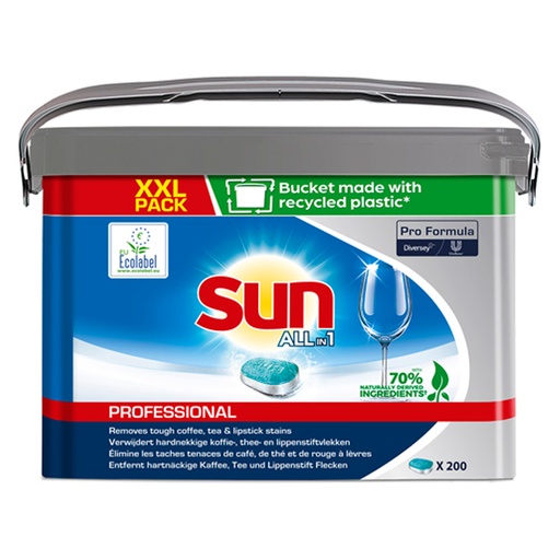 [10653] Sun Professional - All In 1 - Tablets De Vaiselles - 200 pcs