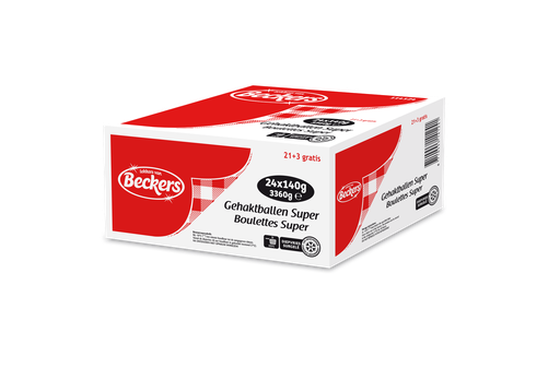 [0722] Gehaktbal Super Beckers 21 + 3 x 140 gr