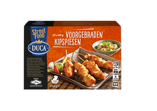 [13936] Kipspiezen Voorgebakken Duca 33 x 60 gr