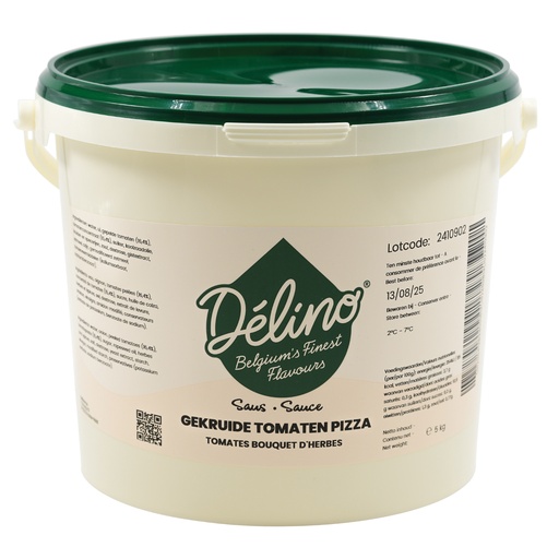 [1622] Tomaten Saus Pizza Gekruid Delino 5 kg