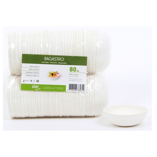 [5797] BAGASTRO COUPELLE RONDE 3CL ø60 H20MM 80PCS SIER