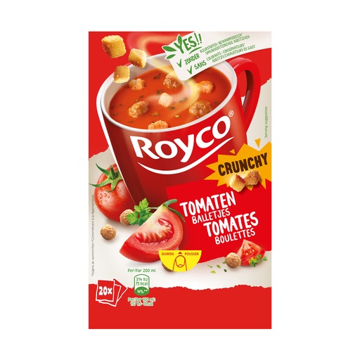 [5787] Royco Minute Soup Tomaten Crunchy Met Balletjes 20 st