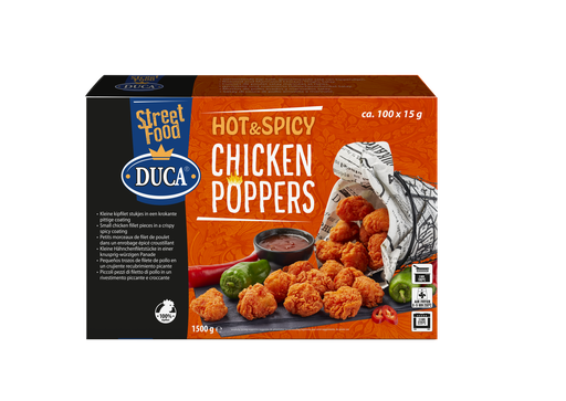[13937] Chicken Poppers Hot&Spicy Duca 100 x 15 gr
