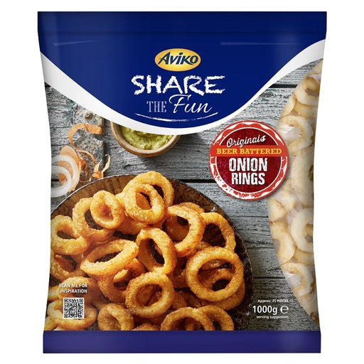 [5558.1] Beer Battered Onion Rings Aviko 1 kg