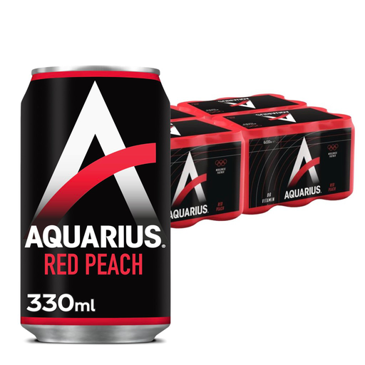 [1244] Aquarius Red Peach Cannette 24x33 cl