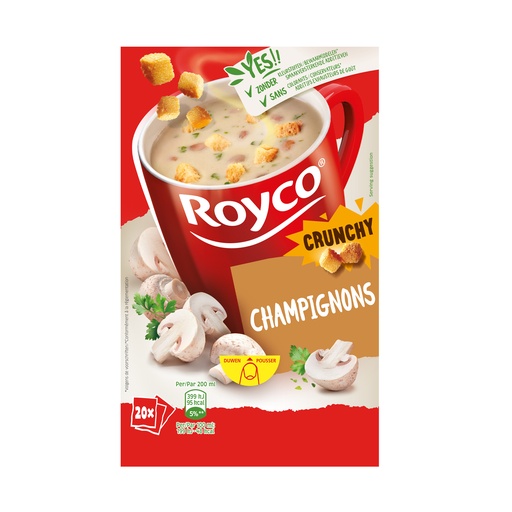 [5764] Royco Minute Soup Champignon Crunchy 20 st