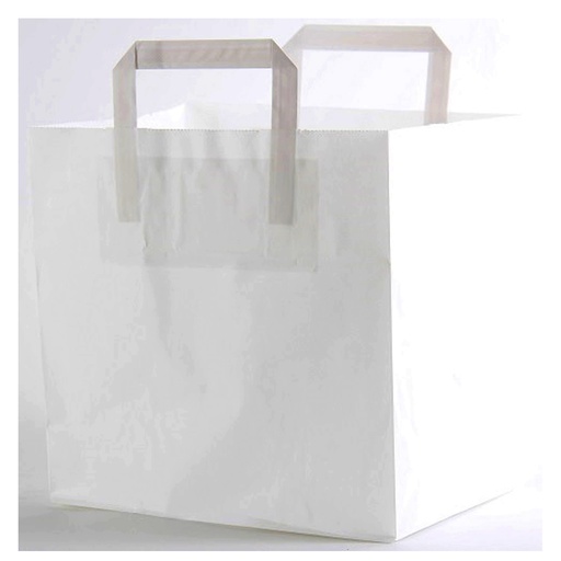 [14659] Papieren Draagtassen Wit (32Bx16bodemx28Hcm) 300st