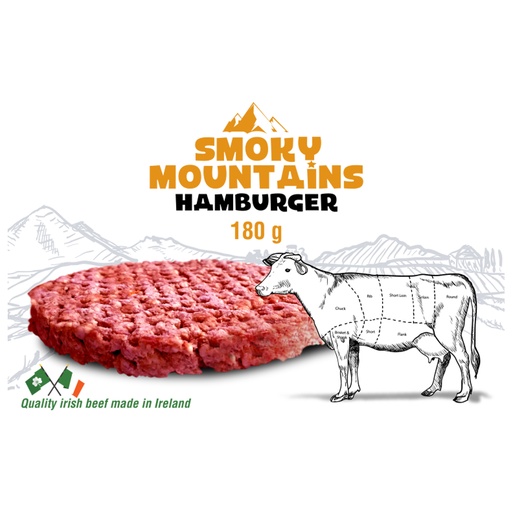 [11389] LA894 Smoky Mountain Hamburger La Streetfood 24 x 180 gr