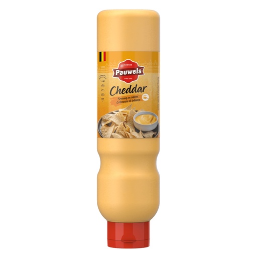 [13642] Cheddar Saus (warm/koud) Pauwels Tube 950 gr
