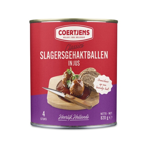 [10373] Slagersgehaktballen in Jus Coertjens Blik 820 gr