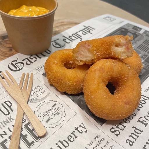 [14096] Mini Gouda Bacon Donuts Frit Is It 45 pcs