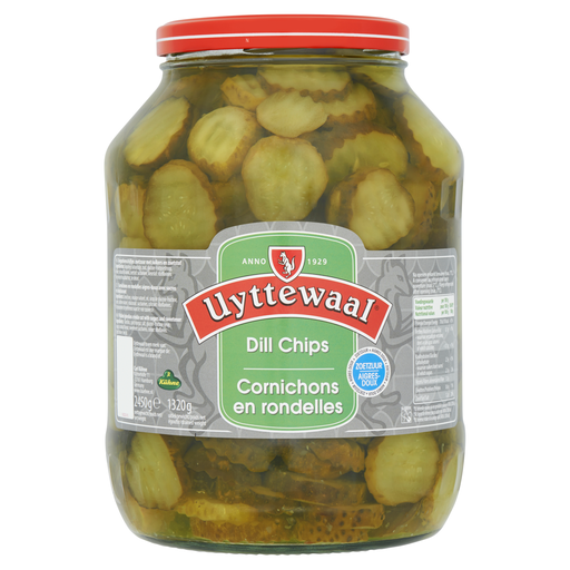 [0046] Augurken Schijfjes Dill Chips Uyttewaal Glas 2,45 kg